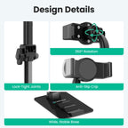Adjustable Phone Stand for Scanner, Hands-Free Desktop Holder Compatible with iPhone 15/14/13/12, Samsung, and More