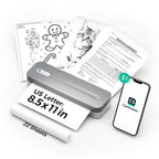 CamScanner P1 Pro Inkless Thermal Printer, Portable US Letter Size Bluetooth Printer with 1 Roll of Paper, for iPhone Android Computer, Home Office Use
