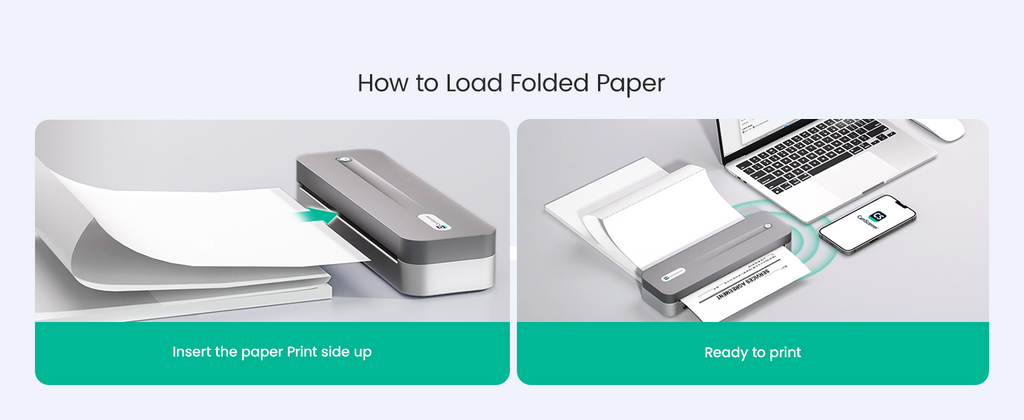 P1 Pro Ink-Free Thermal Printer, Portable US Letter Size Bluetooth Printer with 1 Roll Paper, for iPhone Android Computer, Home Office Use